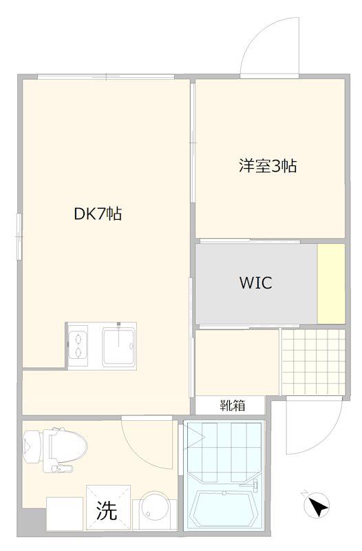 アヴニール西荻窪(1DK/2階)の間取り写真