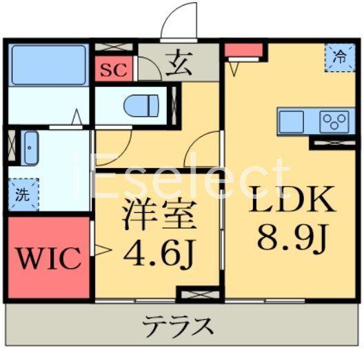 AALII I(1LDK/1階)の間取り写真