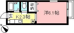 フラッツM(1K/2階)の間取り写真