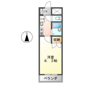 サンハイツドリーム(1K/5階)の間取り写真