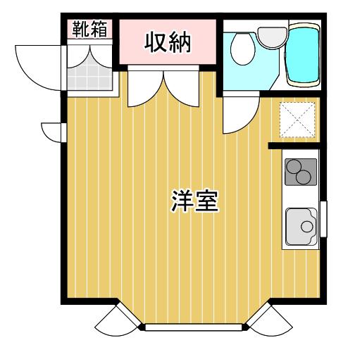 コンフォート(ワンルーム/1階)の間取り写真