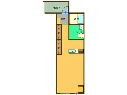 ケイトアパートメント(1K/2階)の間取り写真