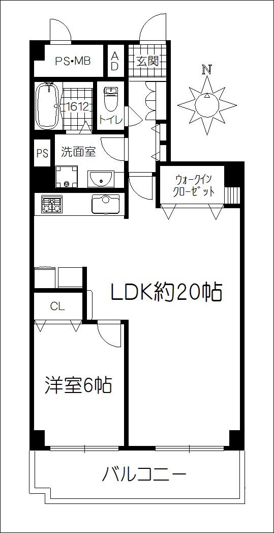 コープ野村京都四条(1LDK/10階)の間取り写真