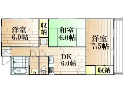 ピジョン兼基(3DK/3階)の間取り写真