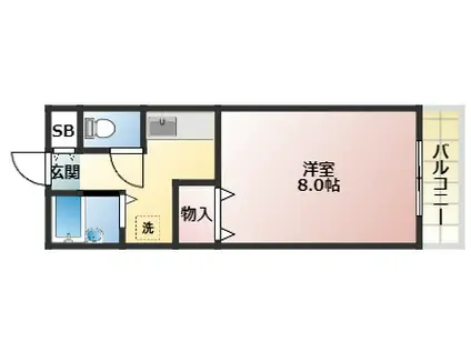 マリエール(1K/3階)の間取り写真