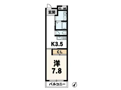 大増ビル(1K/4階)の間取り写真