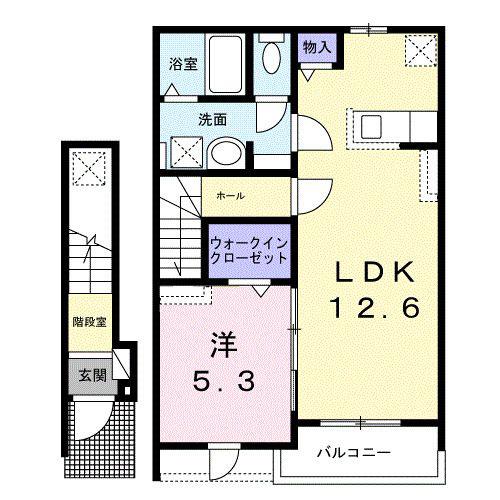 DK.トイロ(1LDK/2階)の間取り写真