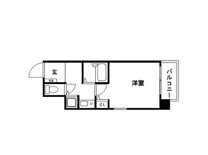 プレサンス内本町(1K/11階)の間取り写真