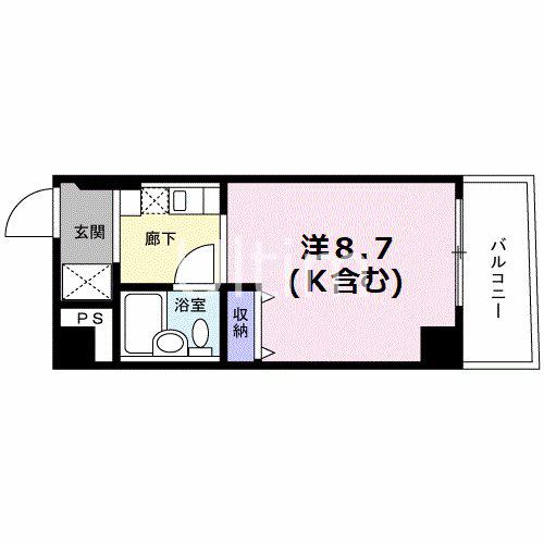 GLOIRE烏丸五条(ワンルーム/9階)の間取り写真