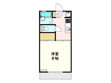 セジュールA・N(1K/2階)の間取り写真