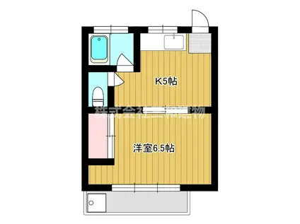 すばるハイツ(1K/1階)の間取り写真