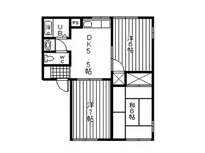 フレグランス白百合(3DK/1階)の間取り写真