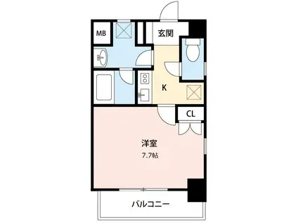 エスペロ(1K/2階)の間取り写真