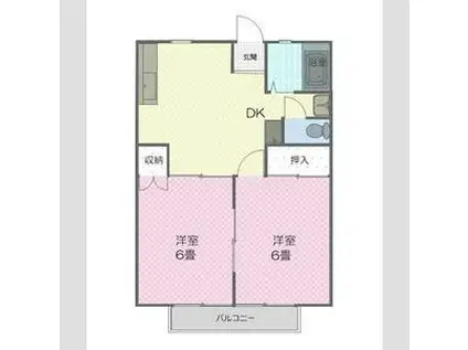 サンシティ向山A(2DK/2階)の間取り写真