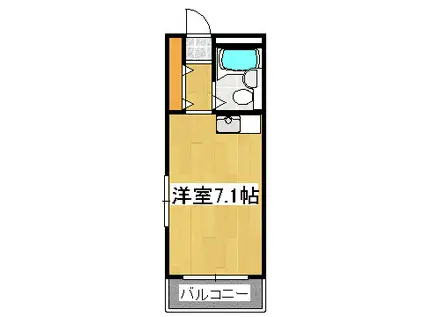 サンピエール宝塚(ワンルーム/3階)の間取り写真