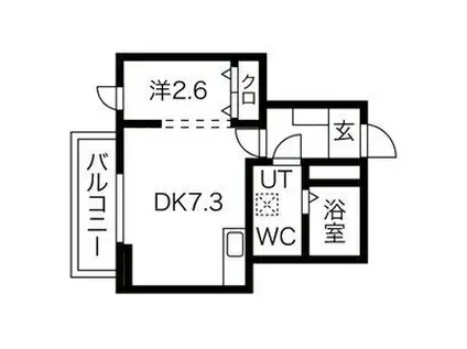メリディアン中山吉成(1DK/3階)の間取り写真