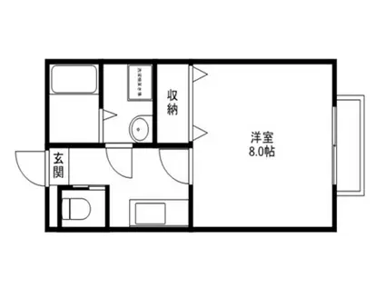 ハイツロッサ(1K/2階)の間取り写真