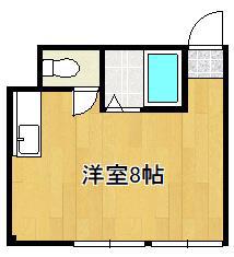 コーポ石田(ワンルーム/3階)の間取り写真