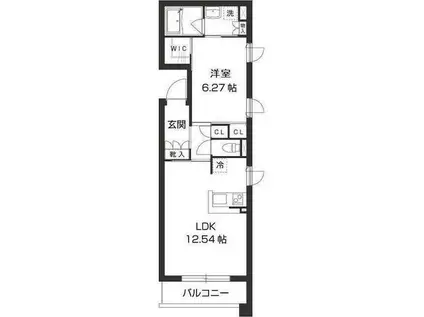 ガーデン荻窪(1LDK/1階)の間取り写真