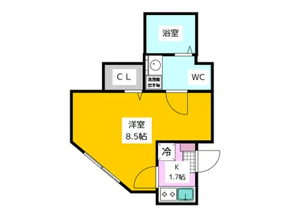 LA TIKA(1K/1階)の間取り写真