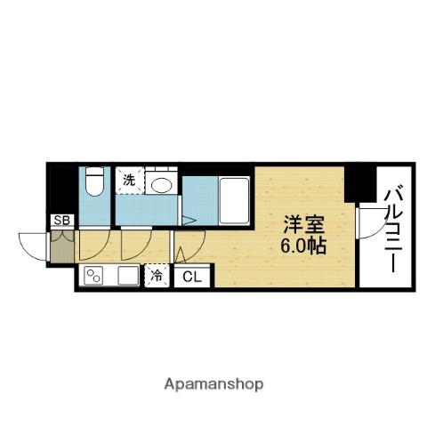 S-RESIDENCE高井田BELETA(1K/10階)の間取り写真