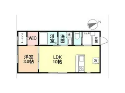 EL VITA鵯島V(1LDK/1階)の間取り写真