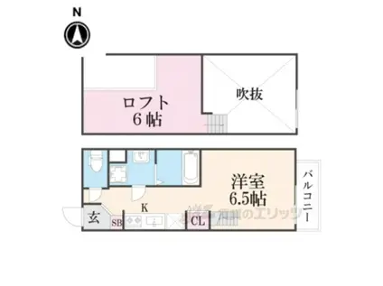 アイディアル若草(ワンルーム/1階)の間取り写真