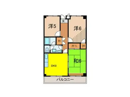 パブリックマンションノーア(3LDK/3階)の間取り写真