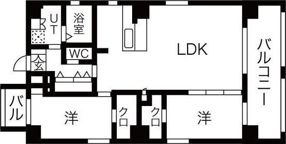 THE GD ONE(2LDK/10階)の間取り写真