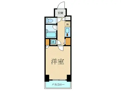 シンシア日本橋兜町(1K/3階)の間取り写真