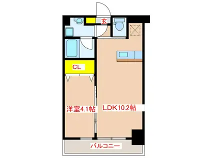 ロイヤルセンチュリー川内駅中央(1LDK/3階)の間取り写真