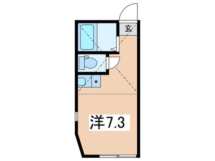 K.F 堀ノ内(ワンルーム/2階)の間取り写真