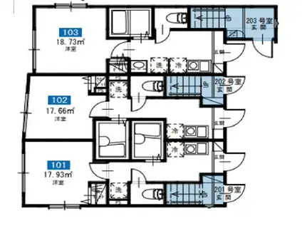 MELDIA鐘ヶ淵(1K/1階)の間取り写真