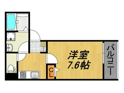 LECOCON一宮VIII(1K/2階)の間取り写真