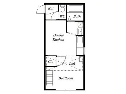 MNステージI(1DK/2階)の間取り写真