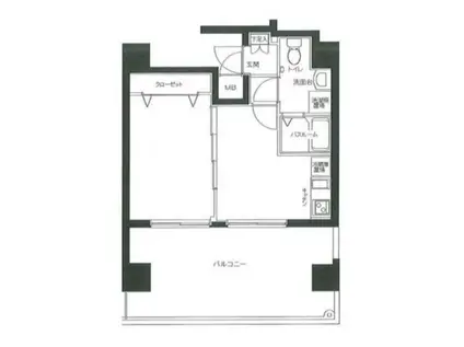 グランフォースときわ台(1DK/9階)の間取り写真