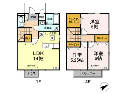 SUN FAIRY(3LDK/2階)の間取り写真