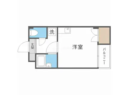 ナニワIII番館(1K/4階)の間取り写真