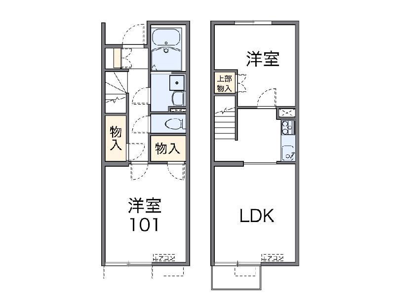 レオネクストKIZUNA(2LDK/1階)の間取り写真