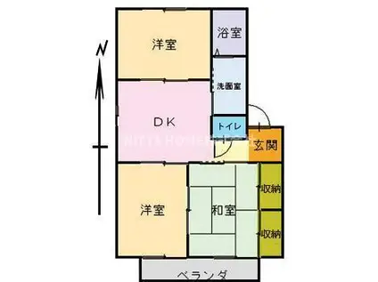 アゼリア コート(3DK/2階)の間取り写真