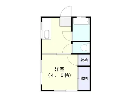 コーポ新原(1K/1階)の間取り写真