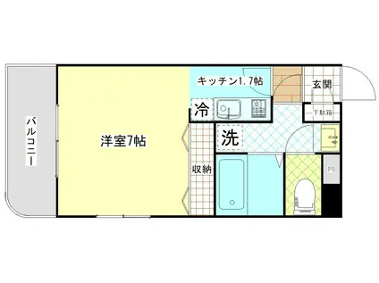 ラファミーユ(1K/5階)の間取り写真