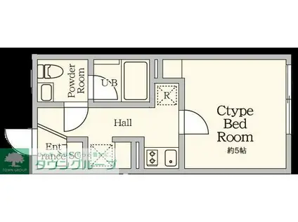 AGRACES北新宿II(1K/1階)の間取り写真
