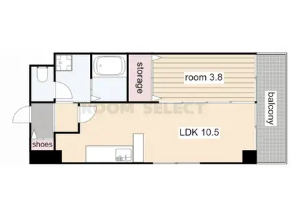 フォルクランド那古野(1LDK/2階)の間取り写真