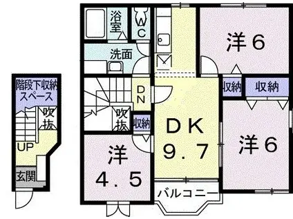 パークネス V(3LDK/2階)の間取り写真
