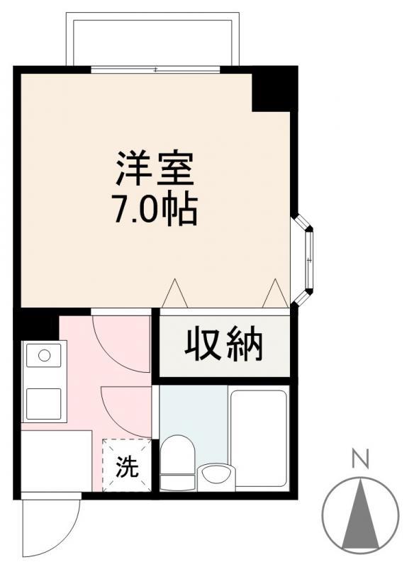 TE12(1K/1階)の間取り写真