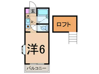 サンホワイト井頭A(1K/1階)の間取り写真