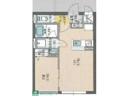 プロスタイルウェルス下井草(1LDK/4階)の間取り写真