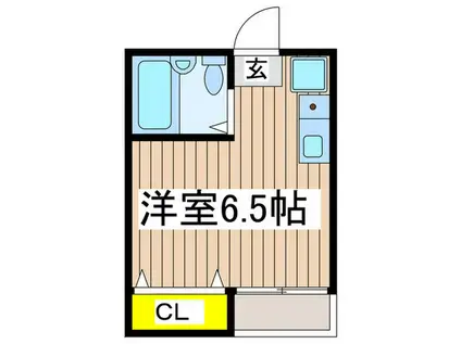 シルバーウェーブコートI(ワンルーム/2階)の間取り写真