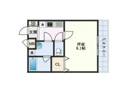 ブリッジコートG(1K/2階)の間取り写真